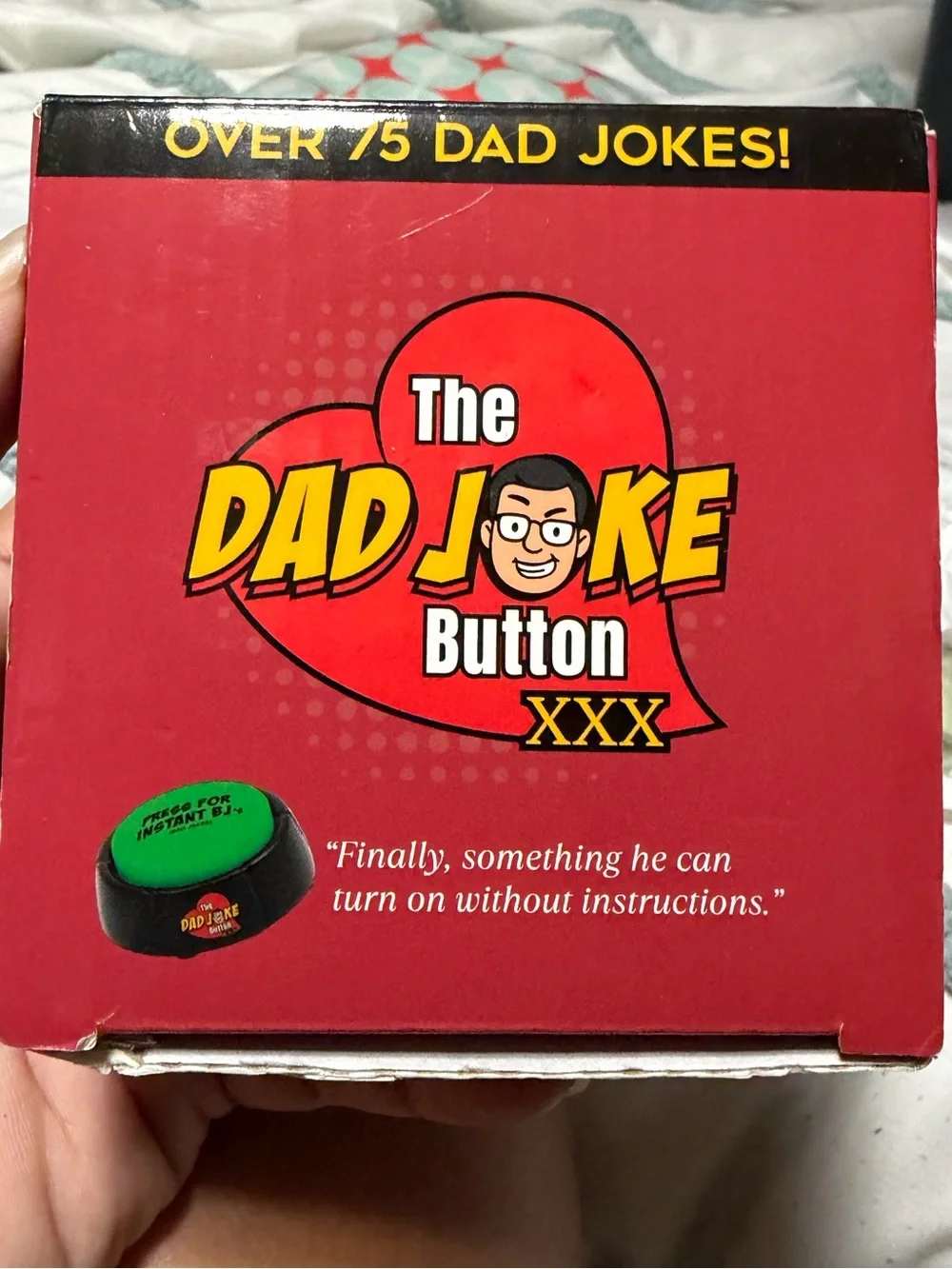 - Red Gift Box with Green Button